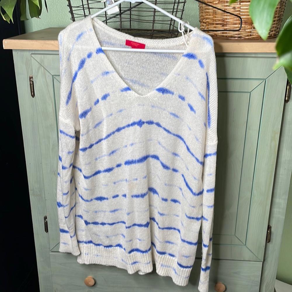 Jennifer Lopez XL tie dye knit long sleeve sweater hippie boho